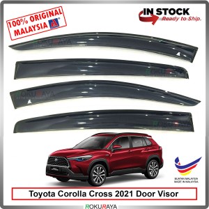 [BIG 11CM WIDTH] Toyota Corolla Cross New Original AG Rain Door Visor Air Press Wind Deflector Car Accessories Local