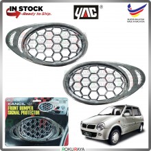 [CHROME] Perodua Kancil Lampu Bulat Custom Fit ABS Plastic Front Bumper Spot Light Garnish Moulding Cover Car