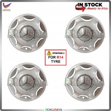 [MERCEDES BENZ] 4in1 Universal R14'' Inch Car Wheel Cover Tyre Center Hub Cap Steel Rim Accessories Parts
