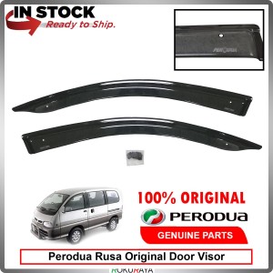 [DELLOYD] Perodua Rusa Original Rain Door Visor Air Press Wind Deflector Car Accessories Local With CLIP