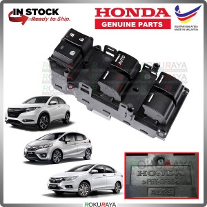 [HONDA ORIGINAL] City14 Jazz14 HRV GK GM6 Genuine Master Power Window Switch One Touch Replacement Car Local Parts