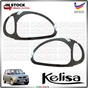 [CHROME] Perodua Kelisa ABS Plastic Front Head Lamp Garnish Moulding Cover Trim Car Accessories Parts