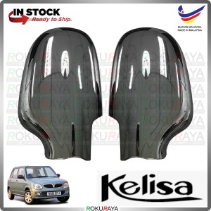 [CHROME] Perodua Kelisa ABS Plastic Side Mirror Lamp Garnish Moulding Cover Trim Car Accessories Parts