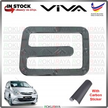 [CHROME] Perodua Viva Base Elite ABS Plastic Fuel Petrol Cap Garnish Moulding Cover Trim Car Accessories Parts