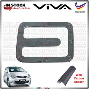 [CHROME] Perodua Viva Base Elite ABS Plastic Fuel Petrol Cap Garnish Moulding Cover Trim Car Accessories Parts