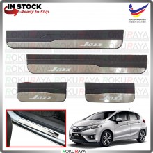 [BESI with LED] Honda Jazz GK 2014 Stainless Steel Chrome Side Sill Kicking Plate Garnish Moulding Cover Trim