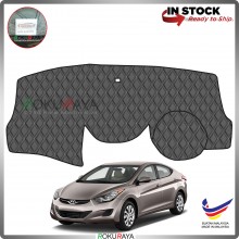 [BLACK LINE] Hyundai Elantra MD UD (5th Gen) 2012 Front Dashboard Cover Black Leather PU PVC Car Accessories Local Parts