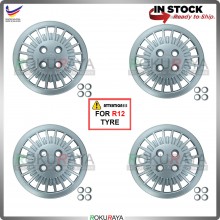 [WASHER NUT STYLE for R12] PURE 4in1 Universal 14 Inch Car Wheel Cover Tyre Center Hub Cap Steel Rim Car Axia E Rahmah