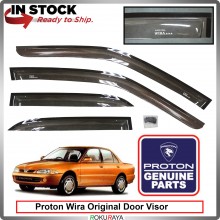 [DELLOYD] Proton Wira Chromax Original Rain Door Visor Air Press Wind Deflector Car Accessories Local With CLIP