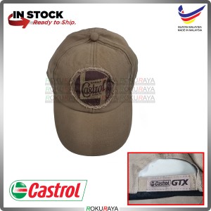 [LIGHT BROWN] Original Wakefield Castrol GTX Motor Sport Oil Khaki Trucker Vintage Cap Hat
