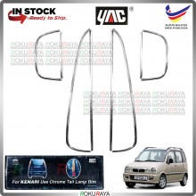 [SILVER] Perodua Kenari YAC ABS Plastic Rear Tail Lamp Garnish Moulding Cover Car Accessories Parts