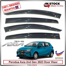 [BIG 11CM WIDTH] Perodua Axia 2023 2nd Gen Original AG Rain Door Visor Air Press Wind Deflector Car Accessories Local