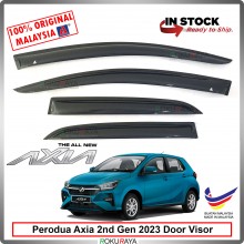 [8CM WIDTH] Perodua Axia 2023 2nd Gen Original AG Rain Door Visor Air Press Wind Deflector Car Accessories Local