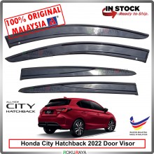 [10CM MUGEN] Honda City Hatchback 2022 Original AG Rain Door Visor Air Press Wind Deflector Car Accessories Local