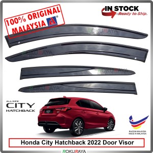 [10CM MUGEN] Honda City Hatchback 2022 Original AG Rain Door Visor Air Press Wind Deflector Car Accessories Local