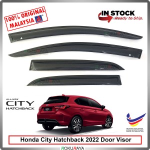 [8CM WIDTH] Honda City Hatchback 2022 Original AG Rain Door Visor Air Press Wind Deflector Car Accessories Local