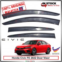 [10CM MUGEN] Honda Civic FE 2022 Original AG Rain Door Visor Air Press Wind Deflector Car Accessories Local Parts