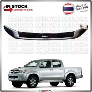 [2TONE BLACK SILVER] Toyota Hilux Vigo Champ 2005-2011 4x4 Original Front Hood Protector Bonnet Bug Visor Guard Cover