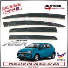 [FLAT 10cm] Perodua Axia 2023 2nd Gen AG Door Rain Visor Air Press Wind Deflector Car Accessories Local Parts
