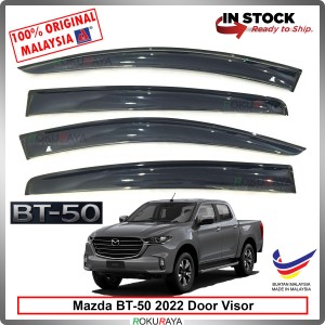 [BIG 11CM WIDTH] Mazda BT-50 2022 New Original AG Rain Door Visor Air Press Wind Deflector Car Accessories Local Parts