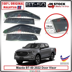[EXTRA 15CM WIDTH] Mazda BT-50 2022 New Original AG Rain Door Visor Air Press Wind Deflector Car Accessories Local Parts