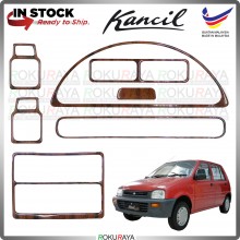 [WALNUT WOOD] Perodua Kancil Petak Square Dashboard Panel Radio Kit Sticker Epoxy Cover Garnish Trim Car Accessories