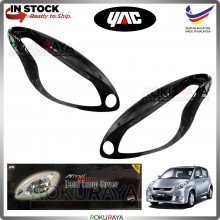 [209 EBONY BLACK] Perodua Myvi Old (1st Gen) Original YAC ABS Plastic Car Head Lamp Eye Lid Brow Cover Car Accessories