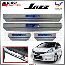 [BESI with LED] Honda Fit 2008 Jazz GE GG Stainless Steel Chrome Side Sill Kicking Plate Garnish Moulding Cover Trim