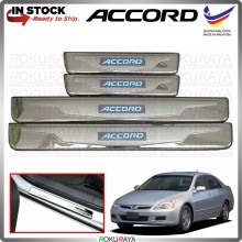 [BESI with LED] Honda Accord SDA 2002-2007 Stainless Steel Chrome Side Sill Kicking Plate Garnish Moulding Cover Trim