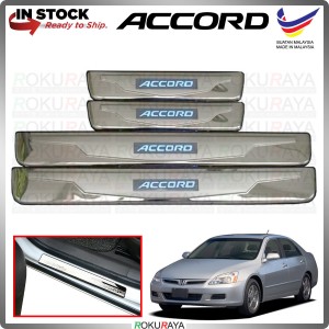 [BESI with LED] Honda Accord SDA 2002-2007 Stainless Steel Chrome Side Sill Kicking Plate Garnish Moulding Cover Trim