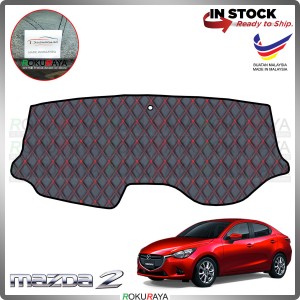 [RED LINE] Mazda 2 Demio DJ DL Front Dashboard Cover Black Leather PU PVC Car Accessories Local Parts