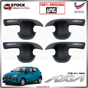 [MATTE BLACK BOWL] Perodua Axia 2023 2nd Gen Door Handle Cover Garnish Trim ABS Plastic Molding Moulding Car Accessories