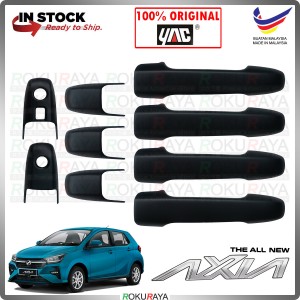[MATTE BLACK] Perodua Axia 2023 2nd Gen Door Handle Cover Garnish Trim ABS Plastic Molding Moulding Car Accessories