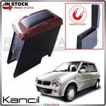 [WOOD] Perodua Kancil New Lampu Bulat Magnetic 4' Plywood PVC Armrest Center Console Box