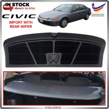 Honda Civic EG SR4 Import (with Rear Wiper) Custom Fit Grey PVC Leather Rear Top Speaker Board 15mm Thick Car Acc Audio