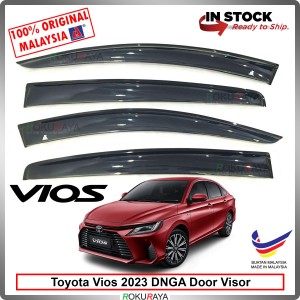 [11CM WIDTH] Toyota Vios DNGA 4th Gen 2023 Original AG Rain Door Visor Air Press Wind Deflector Car Accessories Local