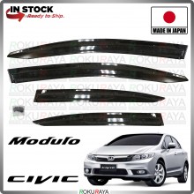 [JAPAN MODULO with CLIP] Honda Civic FB 2012 Original Rain Door Visor Air Press Wind Deflector Car Accessories