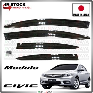 [JAPAN MODULO with CLIP] Honda Civic FB 2012 Original Rain Door Visor Air Press Wind Deflector Car Accessories