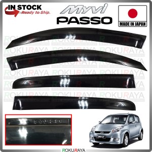 [JAPAN] Perodua Toyota Passo Hana Myvi Rain Door Visor Air Press Wind Deflector Car Accessories