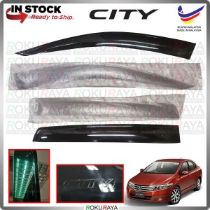 [KA PLASTIC] Honda City GM2 GM3 2008-2013 Malaysia Rain Door Visor Air Press Wind Deflector Car Accessories