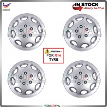 [MERCEDES BENZ W140 W124] 4in1 Universal R14'' Inch Car Wheel Cover Tyre Center Hub Cap Steel Rim Axia E Rahmah