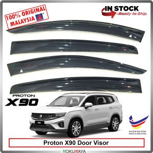[11CM WIDTH] Proton X90 Original AG Rain Door Visor Air Press Wind Deflector Car Accessories Local