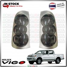 [CLEAR TRANSPARENT] Toyota Hilux KUN25 2004 Custom Fit ABS Plastic Rear Tail Lamp Garnish Moulding Cover Car Accessories