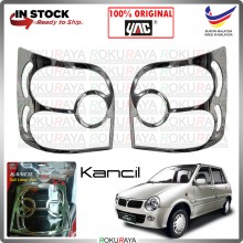 [CHROME] Kancil New Bulat Round Custom Fit ABS Stainless Steel Rear Tail Lamp Garnish Moulding Cover Car Accessories
