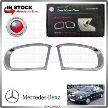 [CHROME] Mercedes Benz W203 ABS Plastic Side Mirror Garnish Moulding Cover Trim Car Accessories Parts