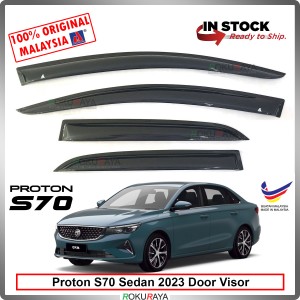 [8CM WIDTH] Proton S70 Sedan 2023 Original AG Rain Door Visor Air Press Wind Deflector Car Accessories Local