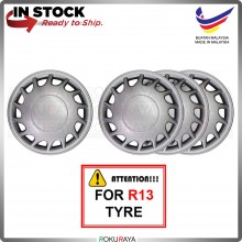 [Toyota Design] 4in1 Universal R13'' Inch Car Wheel Cover Tyre Center Hub Cap Steel Rim Accessories Parts