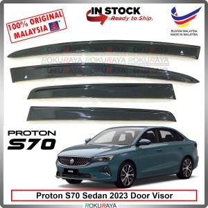 [10CM FLAT] Proton S70 Sedan 2023 Original AG Rain Sun Wind Deflector Door Visor Air Press Car Accessories Local