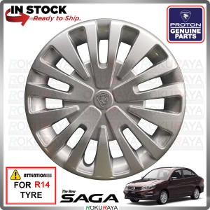 [PROTON ORGINAL GENUINE] Proton Saga VVT 2019 R14'' Inch Car Wheel Cover Tyre Center Hub Cap Steel Rim Car 