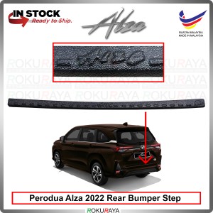 Perodua Alza 2022 2nd Gen Original ABS Car Rear Bumper Step Scratch Guard Shield Garnish Protector Padding Car Acc